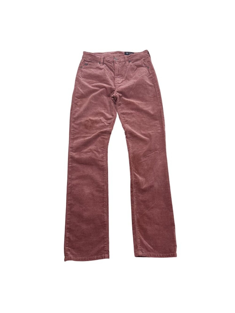AG Adriano Goldschmied Women's Mari High Rise Slim Straight Velvet Pants 27